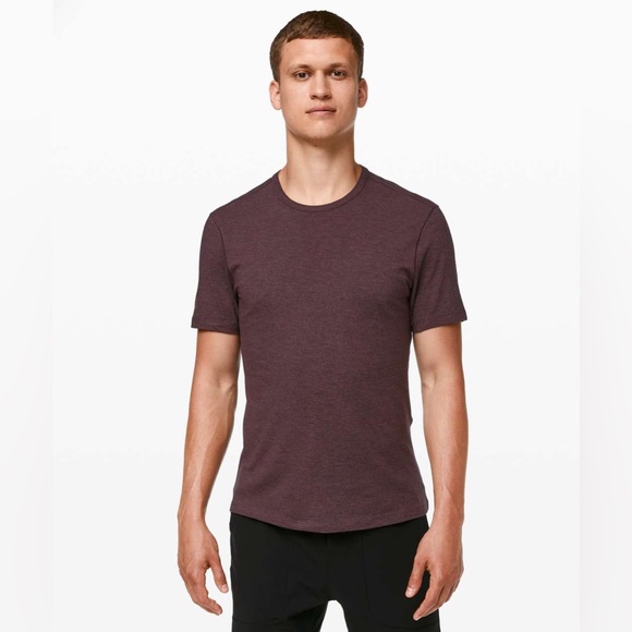 lululemon athletica Other - Lululemon Men’s 5 Year Basic Short Sleeve in Heathered Bordeaux, size Small